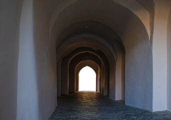 light at the end of the stone tunnel, Old underground stone tunnel