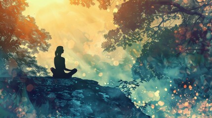Obraz premium Metaphorical depiction of beauty in mindfulness