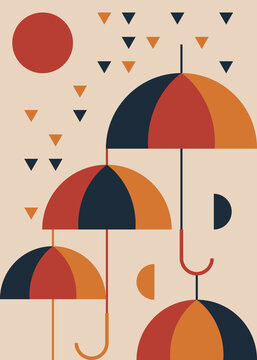 Abstract umbrellas.