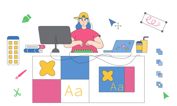 Working on a brand design.