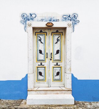 A traditional front door decoration in Portugal