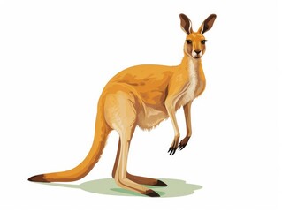 Kangaroo illustration isolated on white background