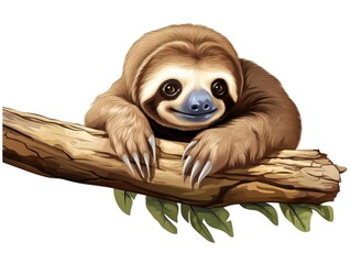 Obraz premium Sloth illustration isolated on white background