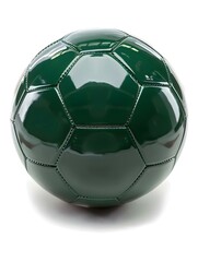 Isolated dark green Soccer Ball on a white Background