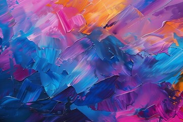 vibrant abstract acrylic painting background with dynamic brush strokes and texture artistic photo