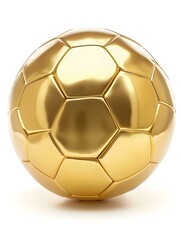 Isolated gold Soccer Ball on a white Background
