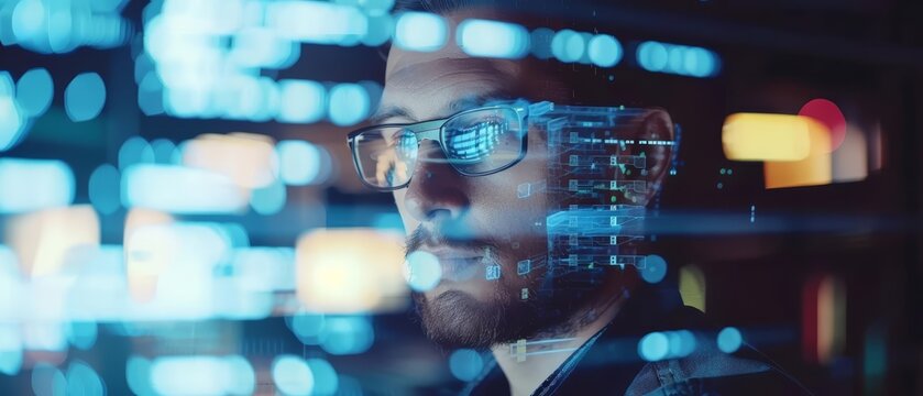 A closeup of a software developer