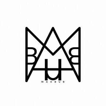 Monogram vector logo. Multiple letters logo combined. Suitable for company, event, business, industry, and brand. HR letter logo, attractive designed logo, small business brand, travel agency 