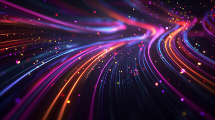 Obraz premium Vibrant Colorful Background With Lines and Stars