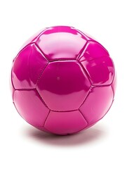 Fototapeta premium Isolated magenta Soccer Ball on a white Background