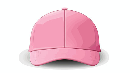 Baseball pink cap or hat back view mockup realistic