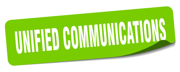 unified communications sticker. unified communications label
