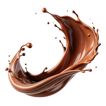 chocolate splash isolated on white background