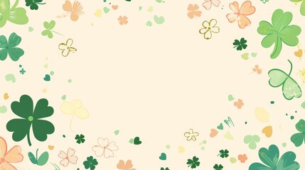 Minimal blank template card for St Patricks Day