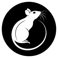 High-Quality Mouse Icon Vector Illustration in a Circle