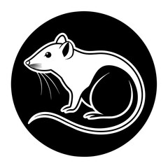 High-Quality Mouse Icon Vector Illustration in a Circle