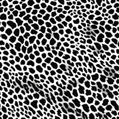 black and white leopard skin seamless pattern