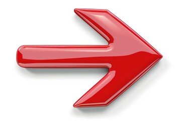 Arrow Pointer: Red Icon Design on White Background for Computer Cursors
