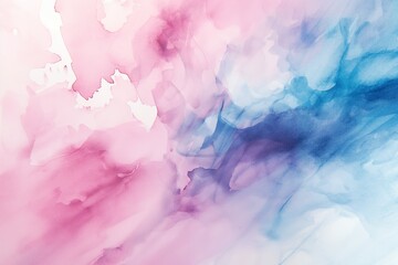Elegant watercolor texture with a soft blend of pink and blue, perfect for backgrounds, wallpapers, and creative design projects needing a gentle touch of color