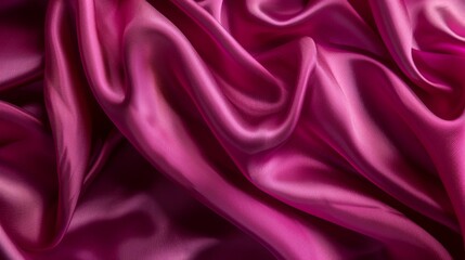 Fototapeta premium Luxurious Smooth Pink Silk Fabric Texture for Fashion Design, Textile Background, Ideal for Print, Card, and Poster Designs