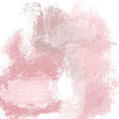 Obraz premium Watercolour pink brush strokes, smudge painting, abstract minimalist elements on transparent backdrop, png