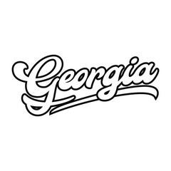 Vector Georgia text typography design for tshirt hoodie baseball cap jacket and other uses vector	
