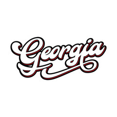 Vector Georgia text typography design for tshirt hoodie baseball cap jacket and other uses vector	
