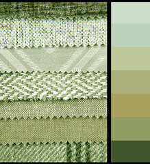 close up of the fabric upholstery color and texture choice for interior