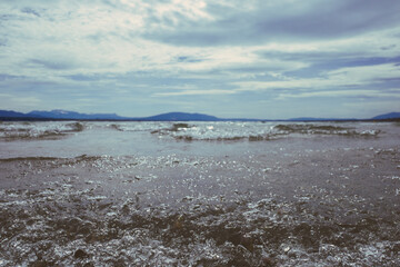 le lac Léman depuis la plage de Promenthoux