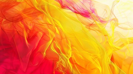 Abstract bright yellow and red smoke-like texture background