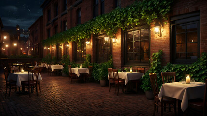 Fototapeta premium restaurant at night