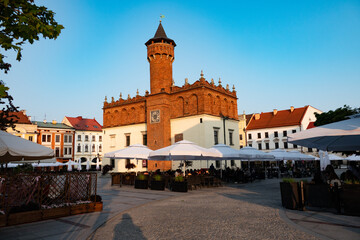 Fototapeta premium 2023-05-28; Renaissance town hall on market square of old town in Tarnow. Poland
