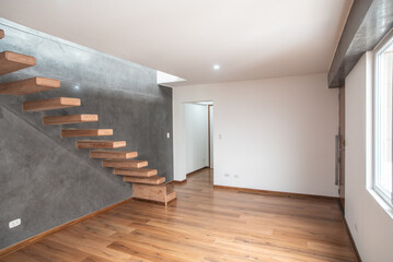 interior of a duplex with staircase