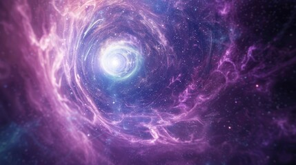 Obraz premium Bright jets of matter shoot through a dense swirling fog of particles in the core of a neutron star.