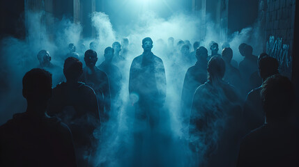 silhouette of people dancing