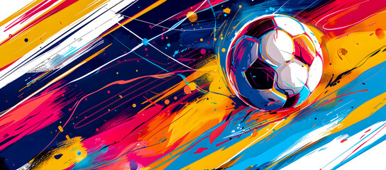 Vibrant Celebration of Euro 2024 Dynamic Artistic Representation of Football Energy and Spirit for the European Championship EM 2024 Wallpaper Digital Art Poster Brainstorming Map Magazine Background