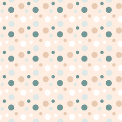 Colorful Polka dot seamless pattern. Abstract Seamless Dots Pattern. Decorative print for wallpaper, wrapping, pajama, linen, background fabric, texture, textile, fashion fabric or other printable cov