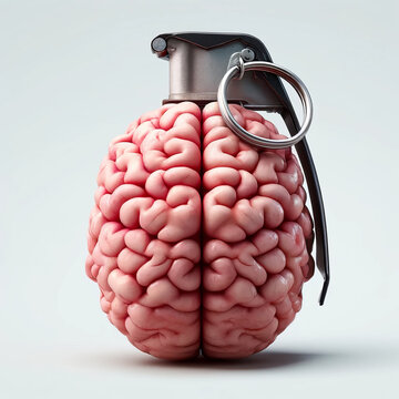 Brain Shaped Hand Grenade Concept.