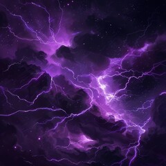 Background with dark purple clouds. Purple electrical storm in a digital cloud for an energy concept.
