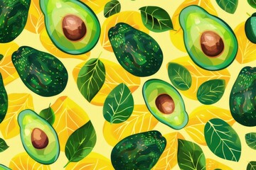 Repeating avocado illustration