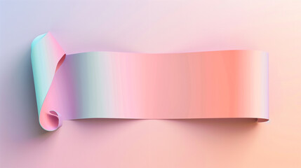 abstract background  gradient color ribbon banner with copy space for text.