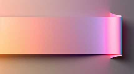 Obraz premium 3d Elegance gradient color ribbon banner white background.