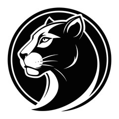 Panther Icon: Sleek Vector Illustration Encircled for Maximum Impact