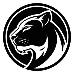 Panther Icon: Sleek Vector Illustration Encircled for Maximum Impact