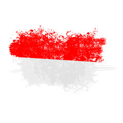 Indonesia flag with grunge effect