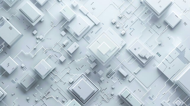 white square technology texture digital background.