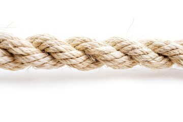 Obraz premium White String. Isolated Rope on White Background for Sailing and Rodeo Events