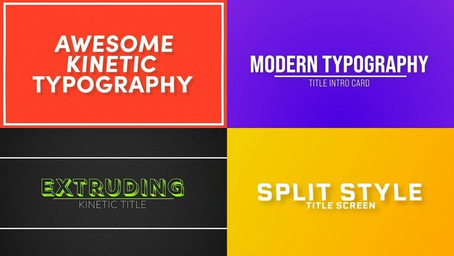 Modern Kinetic Typography Title Pack
