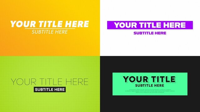 Urban Kinetic Typography Title Pack