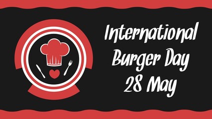 International Burger Day Web banner design illustration 